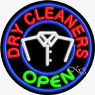 Light Master 26x26x3 inches Dry Cleaners NEON Advertising Window Sign