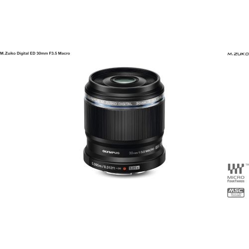  [아마존베스트]Olympus M.Zuiko Digital ED 30 mm F3.5 Macro Lens, Suitable for all MFT Cameras (Olympus OM-D & PEN Models, Panasonic G Series), Black