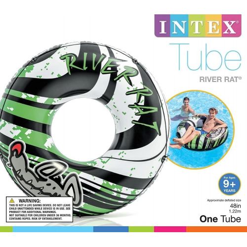 인텍스 Intex 6-Pack River Rat 48-Inch Inflatable Tubes for Lake/Pool/River 6 x 68209E