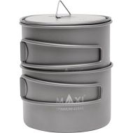 Titanium 750ml Pot and Bowl Combo Set - Seamless Fit for Effortless Outdoor Adventure