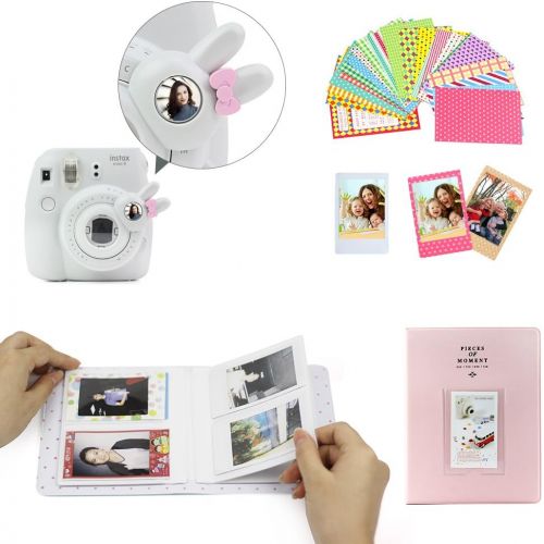  Wogozan Accessories Kit for Fujifilm Instax Mini 9 8 Instant Camera Case Photo Film Album 9 in 1 Accessories Bundle