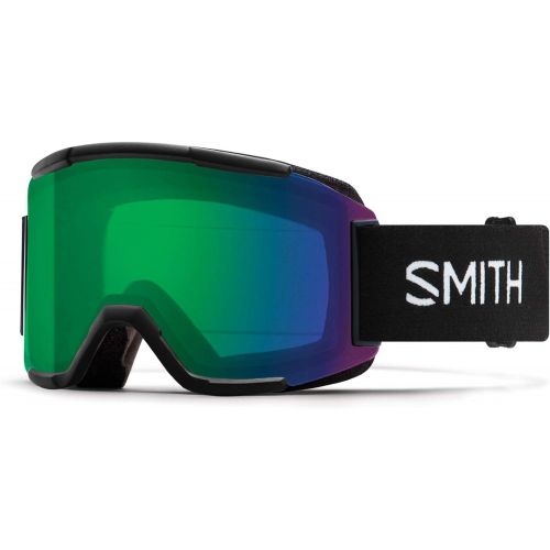 스미스 Smith Optics Squad Adult Snow Goggles - Black/Chromapop Everyday Green Mirror/One Size