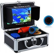 [아마존베스트]Eyoyo Portable Underwater Fishing Camera Waterproof 1000TVL Video Fish Finder 7 inch LCD Monitor 12pcs IR Infrared Lights for Ice Lake and Boat Fishing (30m Cable)