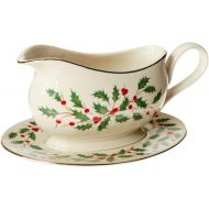 Lenox Holiday Gravy Boat and Stand