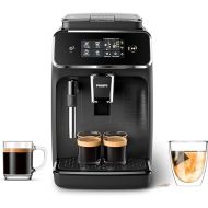PHILIPS 2200 Series Fully Automatic Espresso Machine, Classic Milk Frother, 2 Coffee Varieties, Intuitive Touch Display, 100% Ceramic Grinder, AquaClean Filter, Aroma Seal, Black (EP2220/14)