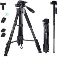 Universal Complete Tripod Units with Remote Shutter, BAALAND 70 Lightweight Camera Phone Tripode for Canon Rebel T7 DSLR Sony