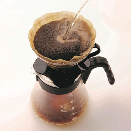  [아마존베스트]Hario V60 Glass Coffee Dripper, Size 01, Black