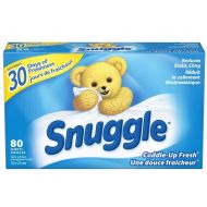 Snuggle Fabric Softener Dryer Sheets, Cuddle Up Fresh - 1 Case - 80 Sheet x 9 Pack - Total 720 Dryer Sheets
