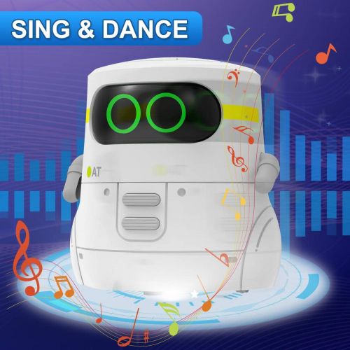  GILOBABY Robot for Kids with 20 PCS Animals Cards for Playing Guess Game, Educational Interactive Learning Toys with Singing, Dancing, Repeating, Voice Recording for Boys Girls