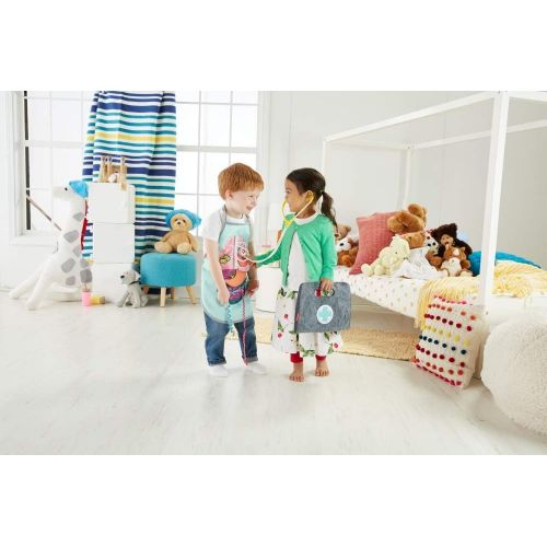  Fisher-Price Patient and Doctor Kit - 9-Piece Medical Pretend Play Gift Set Featuring Real Wood for Preschoolers Ages 3 Years & Up