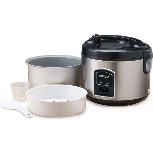  [아마존베스트]Aroma Housewares 20-Cup (Cooked) (10-Cup UNCOOKED) Cool Touch Rice Cooker and Food Steamer, Stainless Steel Exterior (ARC-900SB)
