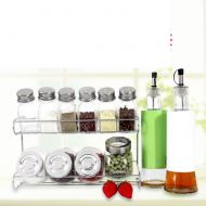 MYITIAN Set glass Spice jar bottle [Cassette tape racks seasoning] seasoning jars airtight sauce bottle kitchen storage-B