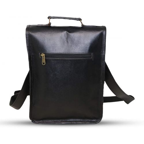  [아마존베스트]HG-LTHR 11 Small Leather Messenger Bag Shoulder Bag Cross Body Vintage Messenger Bag for Women & Men Satchel Man Purse Compatible with Ipad and Tablet Black