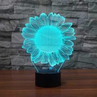 KAIYED 3D Night Light Colorful Japanese Decyl Shape 3D Led Night Light Optical Illusion USB Table Touch Base 3D Mood Lamp for Friend Best Gift