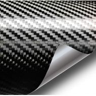 VViViD+ Premium Black Carbon Fiber Vinyl Wrap Film (25ft x 5ft)