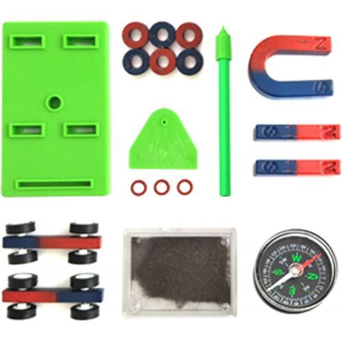  [아마존베스트]EUDAX Labs Junior Science Magnet Set for Education Science Experiment Tools Icluding Bar/Ring/Horseshoe/Compass Magnets