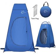 FRUITEAM Pop Up Privacy Tent, Changing Room Tent for Portable Toilet Shower Silver Coated Dressing Room Tent UV Protection Privacy Shelter Camping Cabana, Blue