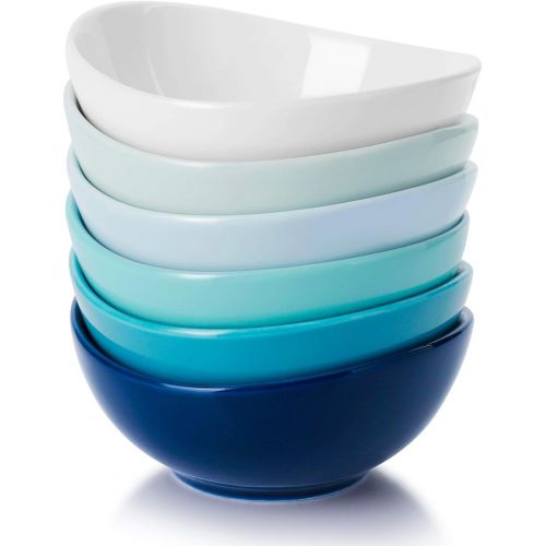  [아마존베스트]Sweese 123.003 Porcelain Mini Bowls - 4 Ounce for Dipping Sauces, Small Side Dishes - Set of 6, Cool Assorted Colors