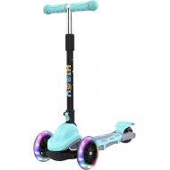 Hiboy Q1 Scooter for Kids - 4 Adjustable Heights, 3 Wheels with 2 LED Light-Up Front Wheels, Foldable Toddler Scooter for Boys and Girls from 2-6 Years Old