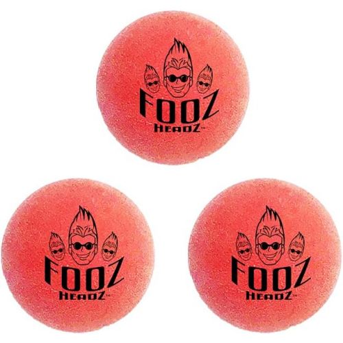  Fooz Headz Foosballs Professional Tournament Quality - Just Like The Pros Use, Official Regulation Size - Set of 3 Foosball Balls