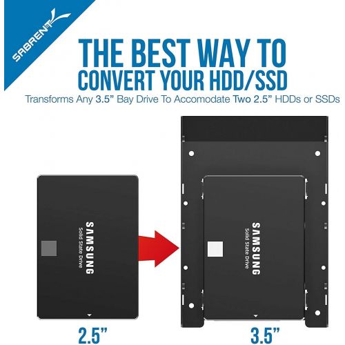 Sabrent 2.5 Inch to 3.5 Inch Internal Hard Disk Drive Mounting Bracket Kit (BK-HDDF)
