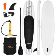 Sevylor Goplus Inflatable Stand Up Paddle Board 10/11 FT SUP with Leash/Adjustable Paddle/Pump/Repair Kit/Carry Backpack, 6 inch Thickness
