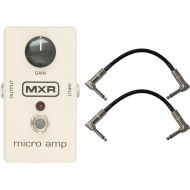 MXR M-133 Micro Amp Booster Pedal with 2 Free 6 Patch Cables