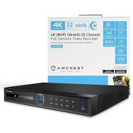 Amcrest 4K 32-Channel AI NVR (16-Port PoE) Smart NVR, Facial Recognition, Facial Detection & Vehicle Detection - Supports 32 x 4K IP Cameras, Supports up to 2 x 16TB HDD (Not Included) NV4232E-16P-EI