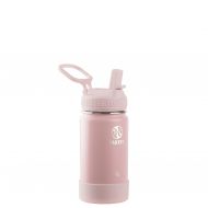 Takeya 51141 Actives Kids Insulated Stainless Steel Bottle w/Straw Lid, 14oz, Blush