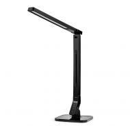COOCHEER Coocheer LED Desk Lamp with Touch Control Swing Arm Dimmable Office Lamp Eye Caring Table Lamp with USB Charging Port (Black/ 5 Dimmer pro)