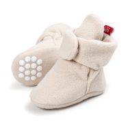Neband Newborn Cozie Fleece Bootie, Unisex Infant Toddler Slippers Crib Shoes Warm Boots with Non Skid Bottom