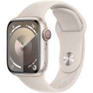 Apple Watch Series 9 [GPS + Cellular 41mm] Smartwatch with Starlight Aluminum Case with Starlight Sport Band S/M. Fitness Tracker, ECG Apps, Always-On Retina Display