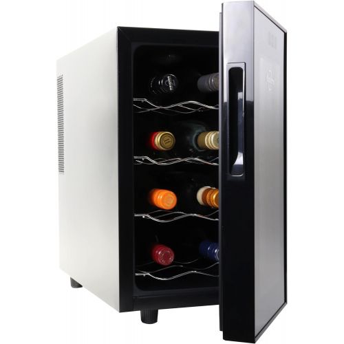  [아마존베스트]Koolatron Urban Series 8-Bottle Thermoelectric 0.8cu.ft Beverage Refrigerator Black Free-Standing Countertop Wine Cellar Cooler for Red or White Wine in Small Kitchen, Apartment, C