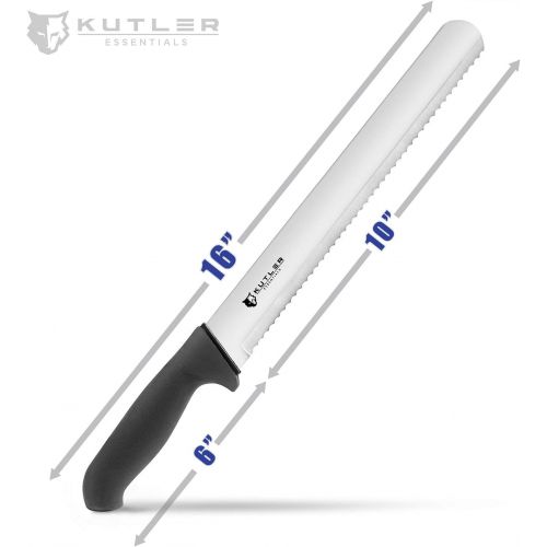  [아마존베스트]KUTLER Professional 10-Inch Bread Knife and Cake Slicer with Serrated Edge - Ultra-Sharp Stainless Steel Cutlery