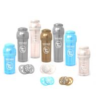 TWISTSHAKE Twistshake Pearl Collection Baby Bottle Bundle for Boys with (2) Anti-Colic 180ml/ 6oz, (3)...