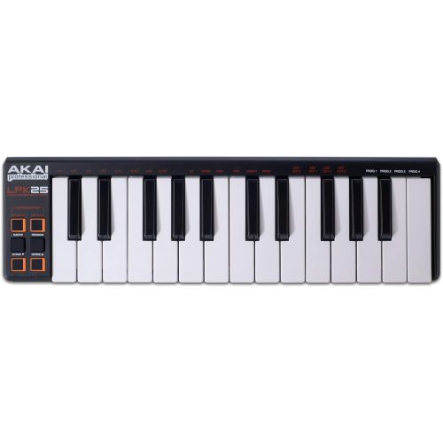  AKAI Professional LPK25 | USB-Powered MIDI Keyboard with 25 Velocity-Sensitive Synth Action Keys for Laptops (Mac & PC), Editing Software Included
