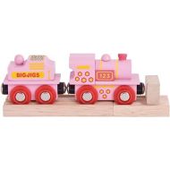 Bigjigs Rail Pink 123 Engine - Other Major Wooden Rail Brands are Compatible
