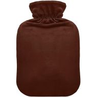 hot Water Bottle with Velvet Cover 2 Liter fashy Shoulder ice Pack for Injuries, Hand & Feet Warmer Black Bean