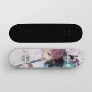 Wsjdmm Anime Skateboard for, Pro Skateboard - Double Kick Skateboards for Adults 7 Layer Canadian Maple Wood Tricks Skateboard