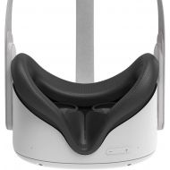 [아마존베스트]M AMVR AMVR VR Silicone Face Cover for Oculus Quest 2 Headset, Sweatproof Waterproof Anti-Dirty Replacement Facial Cushion Oculus Pads Accessories (Black, 1pcs)