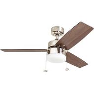 Prominence Home 51014 Reston Contemporary Ceiling Fan, 42, Brushed Nickel