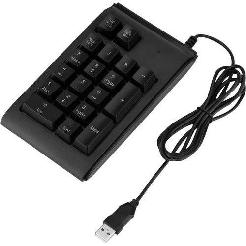  [아마존베스트]ASHATA Numeric Keypad Portable Mechanical Number Pad RGB Mini USB Numeric Keypad Ergonomic 19 Keys Number Pad External Keyboard Pad for Laptop Desktop PC Black