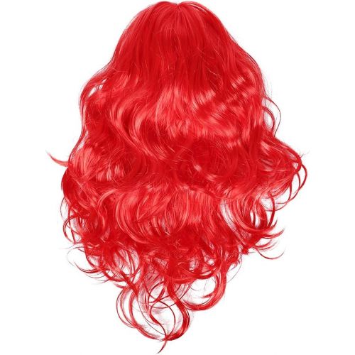  HenzWorld Girls Princess Mermaid Dress Costume Dress up Fancy Birthday Party Pretend Play Christmas Outfit Wig Jewels