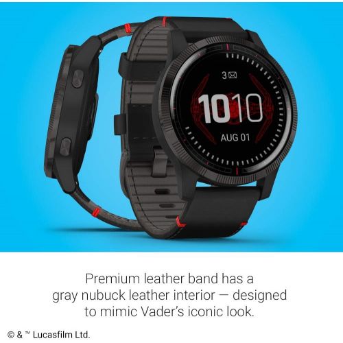 가민 [아마존베스트]Garmin Legacy Saga Series, Star Wars Darth Vader Inspired Premium Smartwatch, Includes a Darth Vader Inspired App Experience, 45mm, 010-02174-51