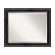 Amanti Art Rustic Pine Bathroom Vanity Mirror 22 x 28 glass size Black