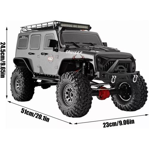  Nsddm 1/10 Scale RC Car, 4x4 Off-Road Rock Crawler Car， 4WD Waterproof Electric Vehicle, 2.4GHz Electric Remote Control Car Hobby Level Toy Cars for Adult RTR with Headlight