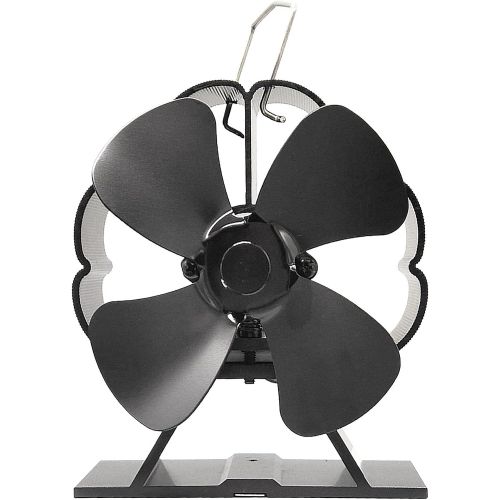  LOVIVER 4 Blades Heat Powered Stove Fan for Wood/Log Burner/Fireplace, Compact Size Eco Friendly and Efficient Heat Distribution
