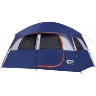 CAMPROS CP CAMPROS Tent-6-Person-Camping-Tents, Waterproof Windproof Family Tent with Top Rainfly, 4 Large Mesh Windows, Double Layer, Easy Set Up, Portable with Carry Bag