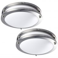 LUXRITE Luxrite LED Flush Mount Ceiling Light, 10 Inch, Dimmable, 5000K Bright White, 1000 Lumens, 14W Ceiling Light Fixture, Energy Star & ETL - Perfect for Kitchen, Bathroom, Entryway, a