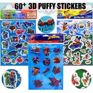 Disney Marvel Kids 3D Puffy Stickers Variety Pack Spiderman, Mickey Mouse, PJ Masks, Perfect for Gifts, Party Favor, Goodies, Reward, Scrapbooking, Children Craft, School, Girls,